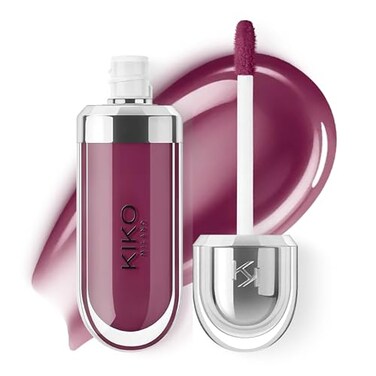 Kiko Milano 3D Hydra Lip Gloss High Shine Hydrating Plumping NonSticky Moisturizing Lip Makeup 30 Deep Purple 65ml