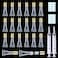 AMORIX 50PCS Lip Gloss Tubes 5ml Gold Cap Lip Gloss Containers Empty Lip Balm Tubes Refillable Squeeze Lipgloss Tubes 2 x 20ml Syringes Tag Labels for DIY Lip Gloss Base Glitter