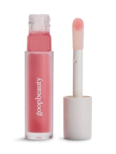 goop Beauty HydraBarrier Gel Gloss Hydrating Lip Gloss to Moisturize Plump Lips Hyaluronic Acid Vitamin E Glaze Palest Clear Pink 013 oz