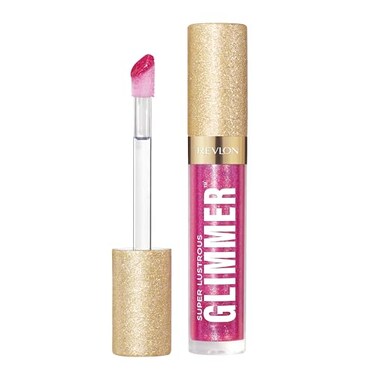 REVLON Super Lustrous Glimmer Gloss NonSticky Hydrating Lip Gloss HighShine Sheer Shimmery Finish PlantBased Glitter 009 Razz Beamy 013 fl oz