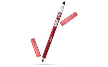 PUPA Milano True Lips Blendable Lip Liner DualEnded Matte Lining Color and Brush Light and Creamy Hydrating High Pigment Smudge Proof Formula Paraben Free 029 Fire Red 0042 oz