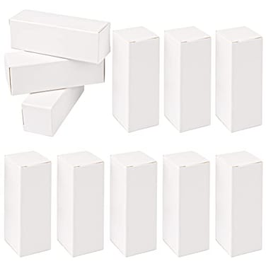 AUEAR 50 Pack White Kraft Paper Lipstick Boxes Empty Lip Gross 335x11x11 Rectangle Balm Perfume Essence Oil Packaging Cases for DIY Gloss Gift Packing