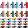 Huquary 100 Pack Lip Balm Holder Keychains Bulk Elastic Lipstick Holder Sleeve with Clip Solid Color Lip Gloss Keychain for Purse Backpack Car Party Favors