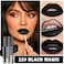 QIUFSSE 3 in 1 Black Lip Liner Pencil and Lipstick lipgloss Set Matte Black Lipstick Lip Gloss Kit Longlasting Nonstick Cup Smudge Proof Lip Kits with Lip LinerVelvet Goth Makeup 12Black Magic