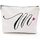 Blue Leaves M Initial Monogram Personalized Travel Makeup BagCosmetic Bag Gifts with Zipper WaterproofMakeup bagLetter M2