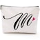 Blue Leaves M Initial Monogram Personalized Travel Makeup BagCosmetic Bag Gifts with Zipper WaterproofMakeup bagLetter M2