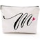 Blue Leaves M Initial Monogram Personalized Travel Makeup BagCosmetic Bag Gifts with Zipper WaterproofMakeup bagLetter M2