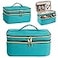 AMOIGEE Large Makeup Bag Travel Makeup Bag Organizer Double Layer Train Case Makeup Bag Toiletry Bag for Makeup Brushes Full Size Bottles Palettes Sponge Cosmetic Organizer