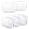Homtable 5 Pack Clear Plastic Zippered Toiletry Carry Pouch TSA Approved Toiletry Bag Portable Cosmetic Makeup Bag for Vacation Bathroom and Organizing White Small