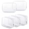Homtable 5 Pack Clear Plastic Zippered Toiletry Carry Pouch TSA Approved Toiletry Bag Portable Cosmetic Makeup Bag for Vacation Bathroom and Organizing White Small