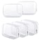 Homtable 5 Pack Clear Plastic Zippered Toiletry Carry Pouch TSA Approved Toiletry Bag Portable Cosmetic Makeup Bag for Vacation Bathroom and Organizing White Small