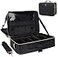 Relavel Makeup Case Large Makeup Bag Professional Train Case 165 inches Travel Cosmetic Organizer Brush Holder Waterproof Makeup Artist Storage Box 3 Layer Large Capacity with Adjustable Strap