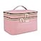 BAFAMYE Double Layer Travel Makeup Bag for Women Large Cosmetic Case Organizer with Makeup Brush Compartment Portable Train Case Make Up Bag for TravelSize