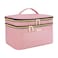 BAFAMYE Double Layer Travel Makeup Bag for Women Large Cosmetic Case Organizer with Makeup Brush Compartment Portable Train Case Make Up Bag for TravelSize