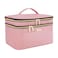 BAFAMYE Double Layer Travel Makeup Bag for Women Large Cosmetic Case Organizer with Makeup Brush Compartment Portable Train Case Make Up Bag for TravelSize