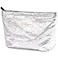 Sminra Makeup Bag Cosmetic bag Silver Preppy Canvas Toiletry Bag for women Cute zipper pouch Organizer Travel accessories Shiny Silver Large