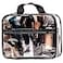 Olanmark Clear Toiletry Bag PVC Makeup Bag Large Transparent Cosmetic Travel Case See Through Packing Cube with Handle Clear Bag with Zipper Plastic Storage Pouch for Women
