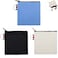 DraCra 3 Pack Small Canvas Zipper Pouch with Hanging Ring Square Pocket Carrying Purse Travel Storage Organizer Case Mini Toiletry Bag for Makeup Lipstick Cosmatic Change Coins Earphone Charger Cable