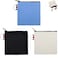 DraCra 3 Pack Small Canvas Zipper Pouch with Hanging Ring Square Pocket Carrying Purse Travel Storage Organizer Case Mini Toiletry Bag for Makeup Lipstick Cosmatic Change Coins Earphone Charger Cable