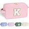 YOOLIFE Girls Birthday Gift Personalized Makeup Bag for 712 Year Olds Bride Friend Teacher Mom Letter K