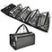 Jula Vance Large Capacity Hanging Eco Polyester Travel Toiletry Bag Makeup Cosmetic Bag 4in1 RollUp Make Up Storage Organizer With 4 detachable Removable Zipper Clear TPU Pouches Hook