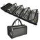Jula Vance Large Capacity Hanging Eco Polyester Travel Toiletry Bag Makeup Cosmetic Bag 4in1 RollUp Make Up Storage Organizer With 4 detachable Removable Zipper Clear TPU Pouches Hook