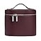 idoltimes Cosmetic Case Leather Makeup Bag Portable Handheld Makeup Case Detachable Compartments