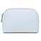 kamumanni Pu Leather Cosmetic Bag Small Makeup Bag for Purse Waterresistant Zipper Pouch for Traveling Light Blue