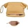 Abiudeng Large Makeup Bag for WomenTravel Makeup Organizer with Brush Holder Dopp Kit EssentialsWaterproof PU Cosmetic Bag for TravelingMulti Compartment CuteSpacious Capacityyellow