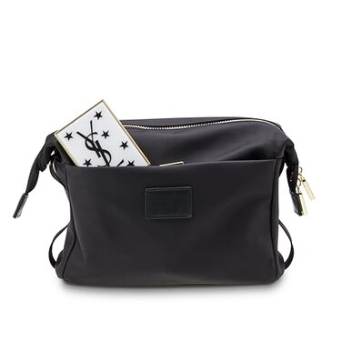 ETOILE Jet Setter Travel Case Black Soft Flexible and Foldable Makeup Cosmetic Travel Bag