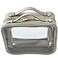 JAZD Clear Makeup Bag Toiletry Bag for Women Cosmetic Case Large Capacity Travel Make Up Bag Organizer Transparent Storage Compartment TSA Approved GRAY