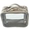 JAZD Clear Makeup Bag Toiletry Bag for Women Cosmetic Case Large Capacity Travel Make Up Bag Organizer Transparent Storage Compartment TSA Approved GRAY