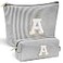 YOOLIFE Initial Makeup Bag Personalized Monogrammed Travel Toiletry Bag Perfect for Teens Weddings and Preppy Styles Black