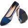 HEAWISH Womens Ballet Flat Flats Shoes Comfortable Mesh Pointed Toe Slip On Dress ShoesBlueUS11