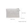 YONBEN Cosmetic Makeup Bag Plus Wrist Multipurpose with Zipper Cotton Canvas Pencil Bag Beigebasic S