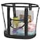 HAOGUAGUA Extra Large Clear Cosmetic Toiletry Makeup Travel Bag Waterproof Transparent Plastic PVC Tote Shoulder Bag with Handles BLACK