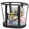 HAOGUAGUA Extra Large Clear Cosmetic Toiletry Makeup Travel Bag Waterproof Transparent Plastic PVC Tote Shoulder Bag with Handles BLACK