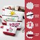 Sinzip 10 Pieces Cotton Canvas Makeup Bag with Bottom and Strap MultiPurpose Cosmetic Bag with Zipper Travel Toiletry Pouch Blank DIY Craft Bag WhiteRed L