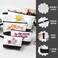 Sinzip 10 Pieces Cotton Canvas Makeup Bag with Bottom and Strap MultiPurpose Cosmetic Bag with Zipper Travel Toiletry Pouch Blank DIY Craft Bag WhiteBlack XS