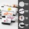 Sinzip 10 Pieces Cotton Canvas Makeup Bag with Bottom and Strap MultiPurpose Cosmetic Bag with Zipper Travel Toiletry Pouch Blank DIY Craft Bag WhiteBlack S