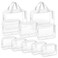 TISRATOK 10 PCS Clear Travel Makeup Toiletry Bag Plastic PVC Cosmetic TSA Approved Organizer Kit with Zipper HandbagWhite