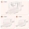 TISRATOK 10 PCS Clear Travel Makeup Toiletry Bag Plastic PVC Cosmetic TSA Approved Organizer Kit with Zipper HandbagWhite