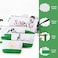 Sinzip 10 Pieces Cotton Canvas Makeup Bag with Bottom and Strap MultiPurpose Cosmetic Bag with Zipper Travel Toiletry Pouch Blank DIY Craft Bag WhiteGreen L