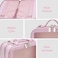 ETOILE Small Twin Cosmetic Case Lavender Pink Dual Compartment Cosmetic Beauty Organizer Toiletry Case
