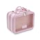 ETOILE Small Twin Cosmetic Case Lavender Pink Dual Compartment Cosmetic Beauty Organizer Toiletry Case
