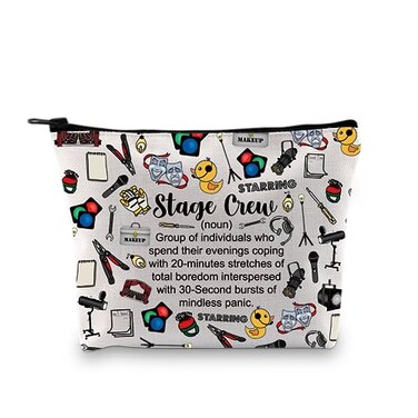 G2TUP Theater Tech Gift Stage Crew Definition Makeup Bag Stage Manager Cosmetic Bag Theater Tech Crew Gift Stage Crew Definition MB
