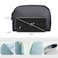 kamumanni Makeup Pouch for Purse Waterproof Cosmetic Organizer Bag Pu Leather Travel Pouch Black