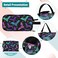 MNSRUU Luminous Bats Makeup Bag Large Capacity Cosmetic Organizer Portable Toiletry Bag for Travel Size