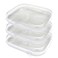 PGAXM 3PCS Clear Hard Plastic Zipper Case Double Zippers Hard Pouch Portable Travel Organizer Bin Clear Makeup Bag for Toy Storage Snack Bag Cosmetics Diaper Bag Toiletry Bag 3PCSM