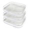 PGAXM 3PCS Clear Hard Plastic Zipper Case Double Zippers Hard Pouch Portable Travel Organizer Bin Clear Makeup Bag for Toy Storage Snack Bag Cosmetics Diaper Bag Toiletry Bag 3PCSM